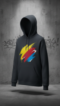 Spray Blue Logo Hoodie with Graffiti Motif