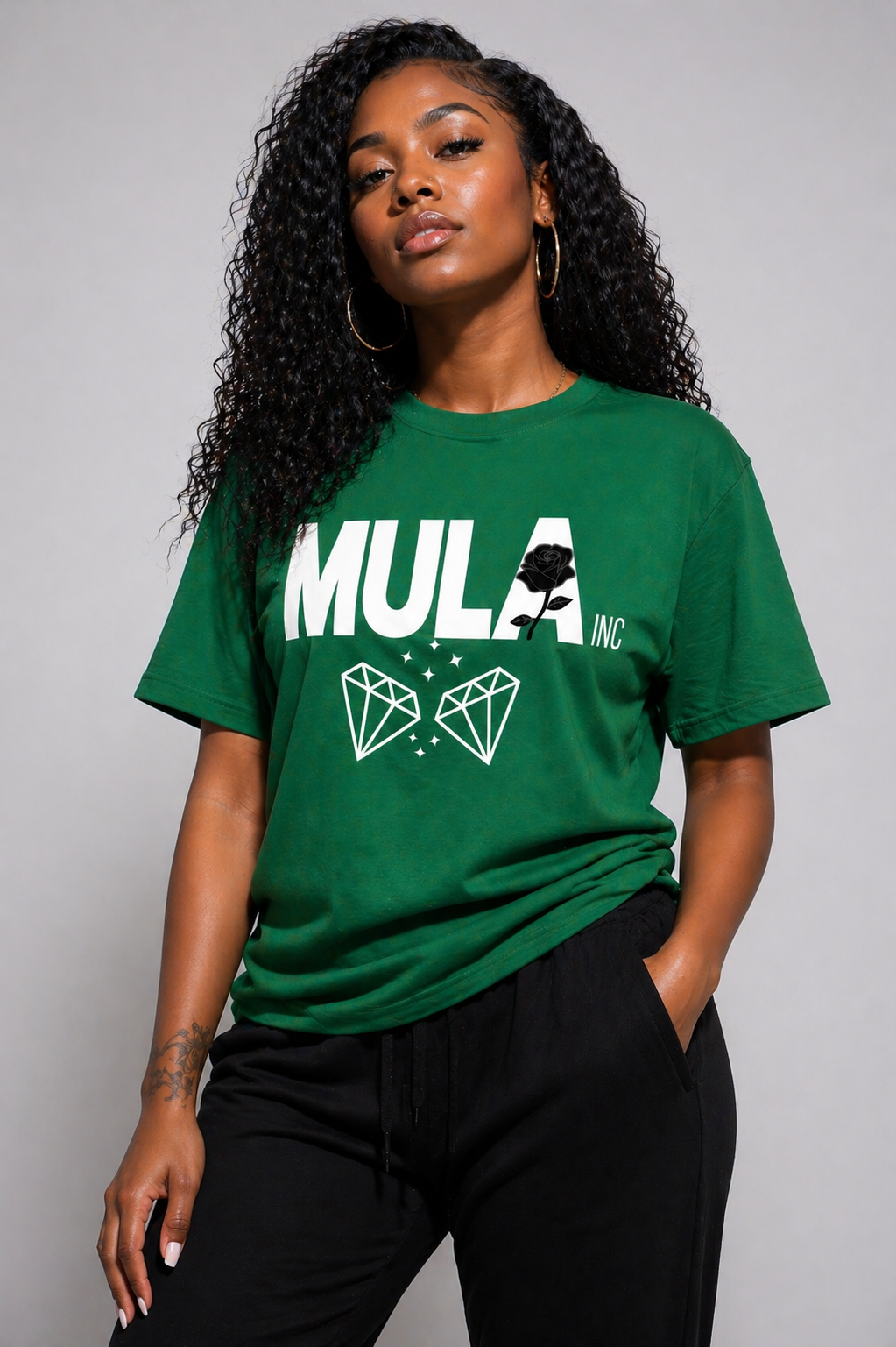 MULA INC Midnight Rose T-Shirt