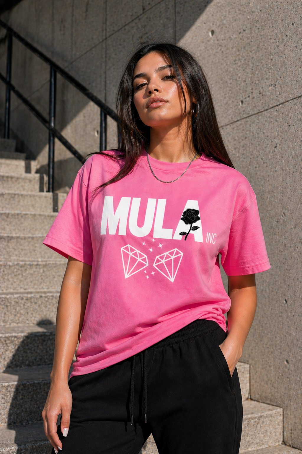 MULA INC Midnight Rose T-Shirt