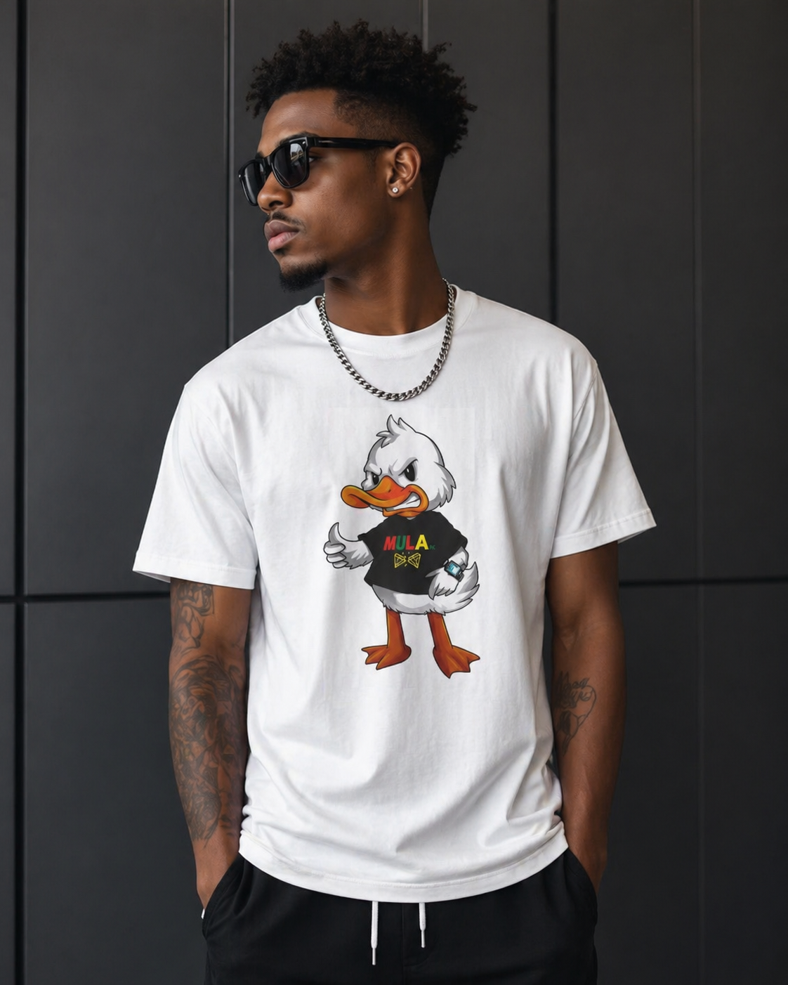 Muddy Duck Multi Color Graphic T-Shirt