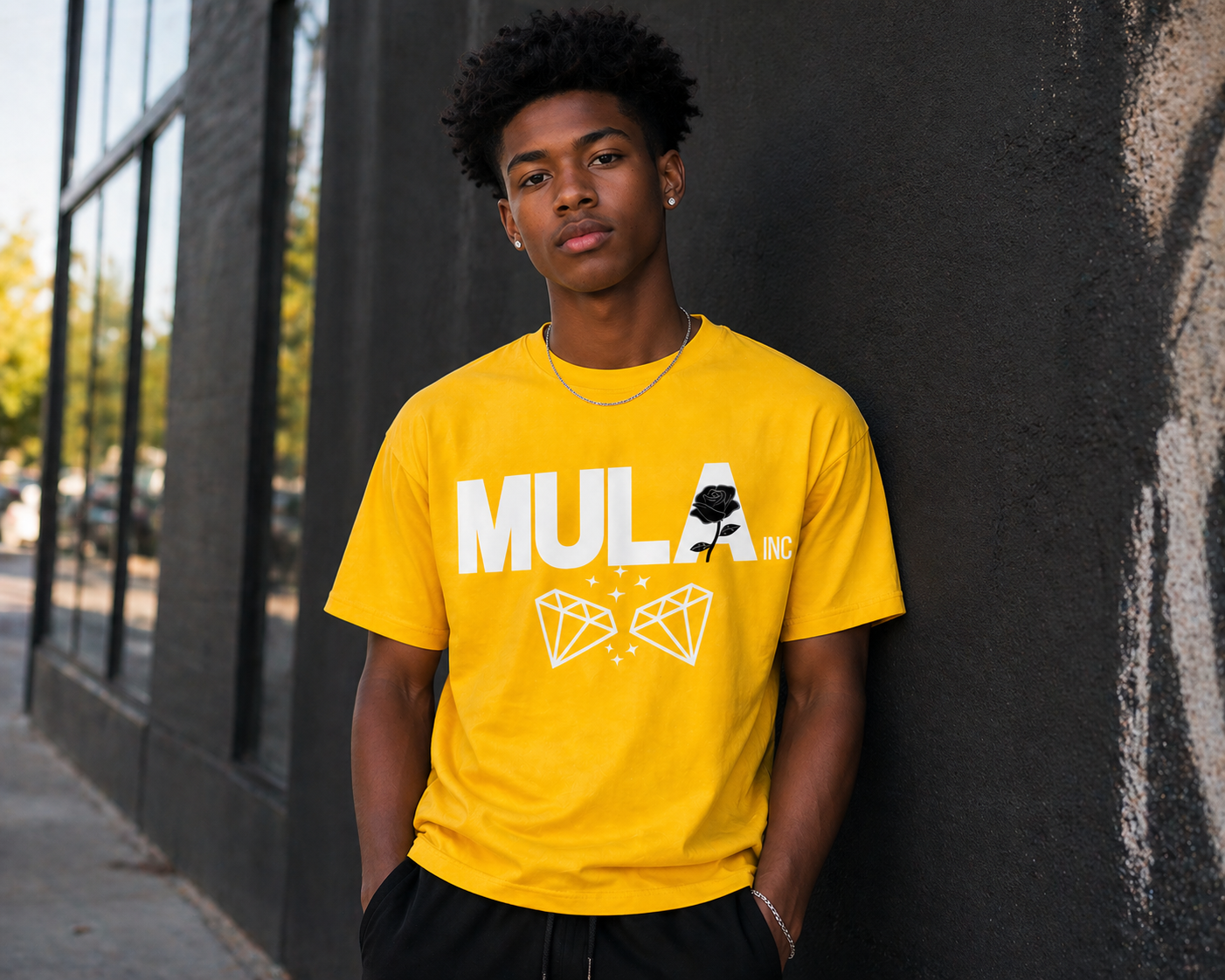MULA INC Midnight Rose T-Shirt
