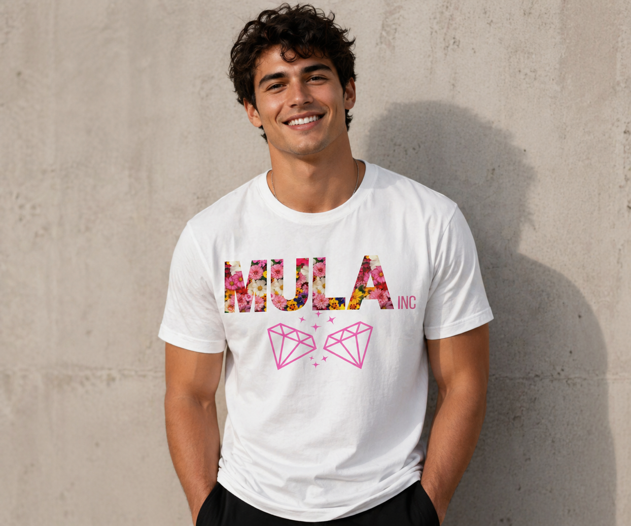 Mula INC Floral Logo T-Shirt